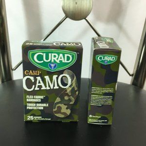 2 PK Curad Camp Camo Flex-Fabric Bandages Tough